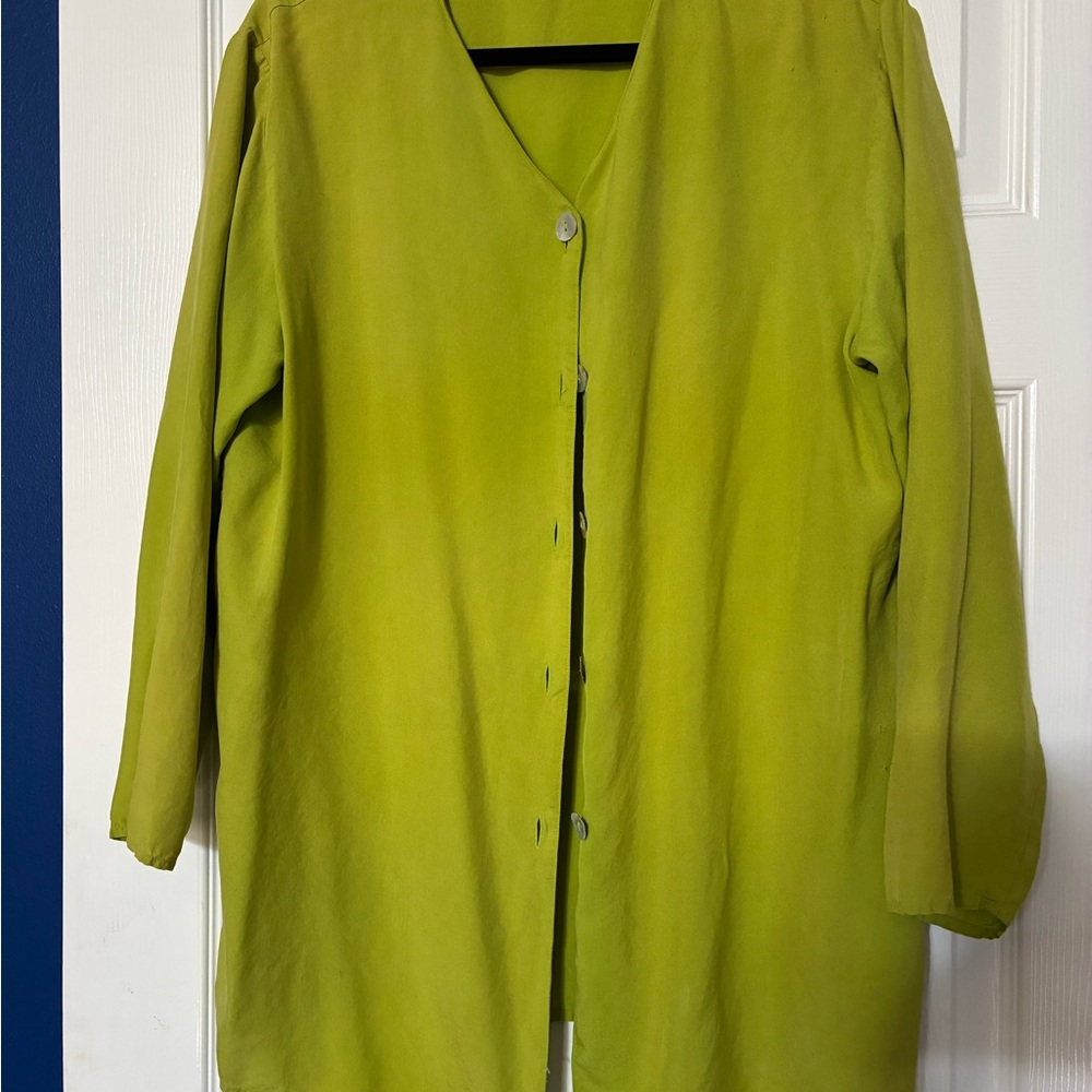 Vibrant Lime Women's Trench Coat